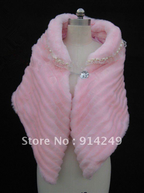 Pink Cashmere Lace Edge Wedding Jacket