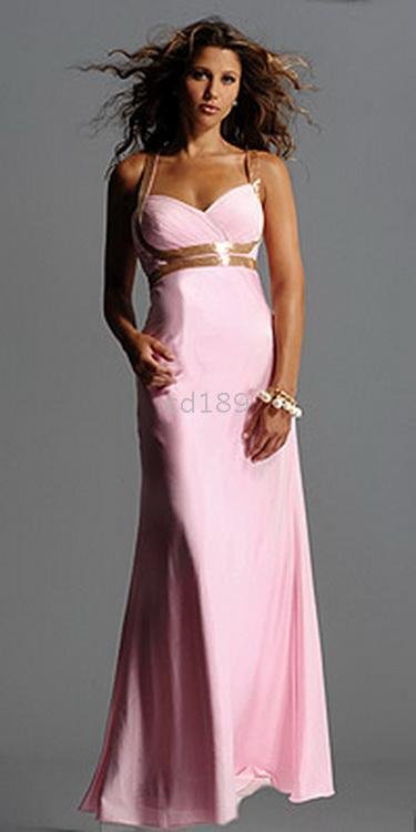 pink floor-length chiffon Formal Gowns Customd size! Sweet sweetheart pleated
