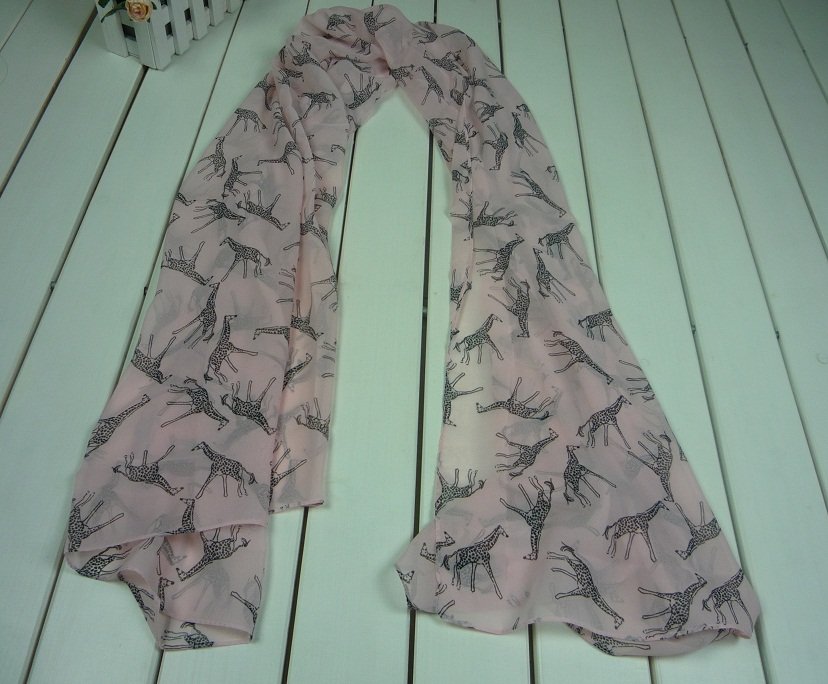 Pink Giraffe pattern Ladies Women spring autumn Scarf Shawl SA036B Free shipping drop shipping
