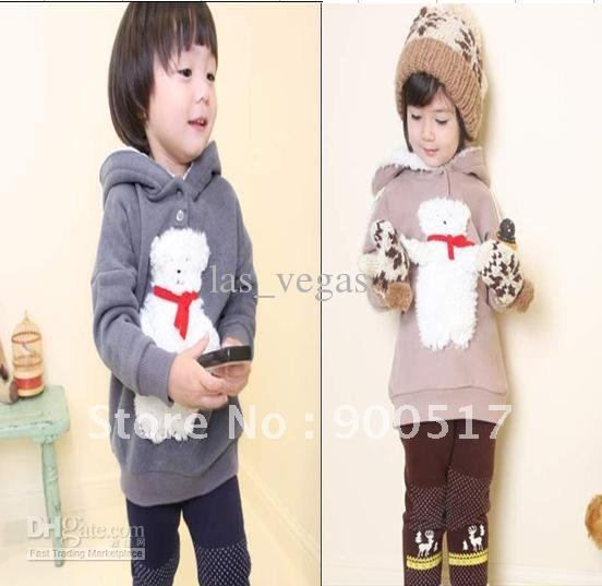 Pink ideal hoodies Christmas outwears Children Fashion cute long sleeve Coat kids overcoat tdlzsz
