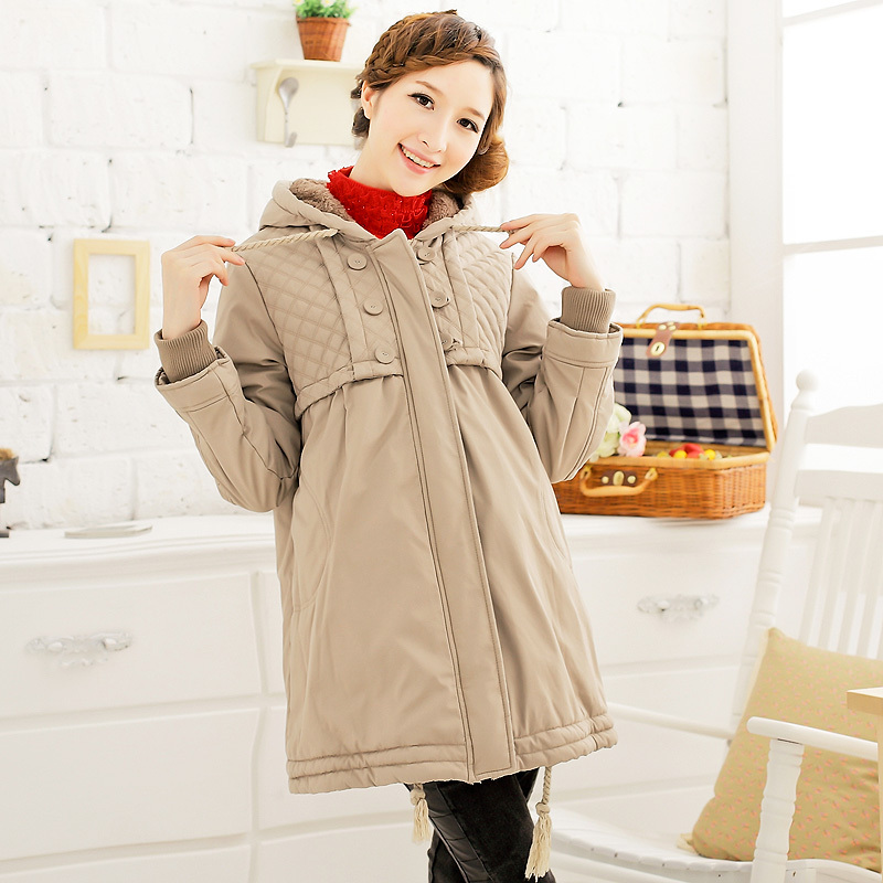 Piti consequential mommas autumn and winter berber fleece thickening maternity wadded jacket maternity winter cotton-padded