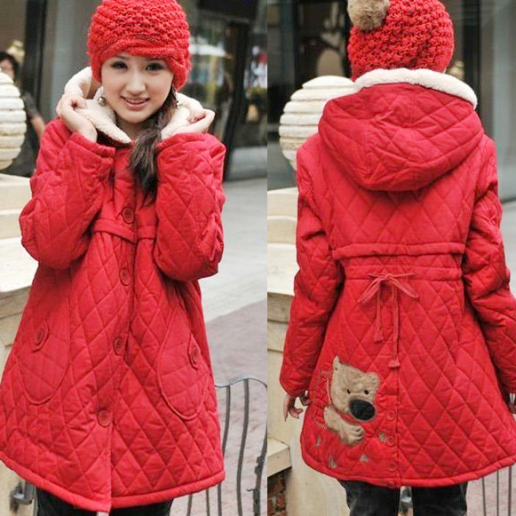 Piti consequential mommas maternity clothing autumn and winter  wadded jacket bear  cotton-padded jacket with