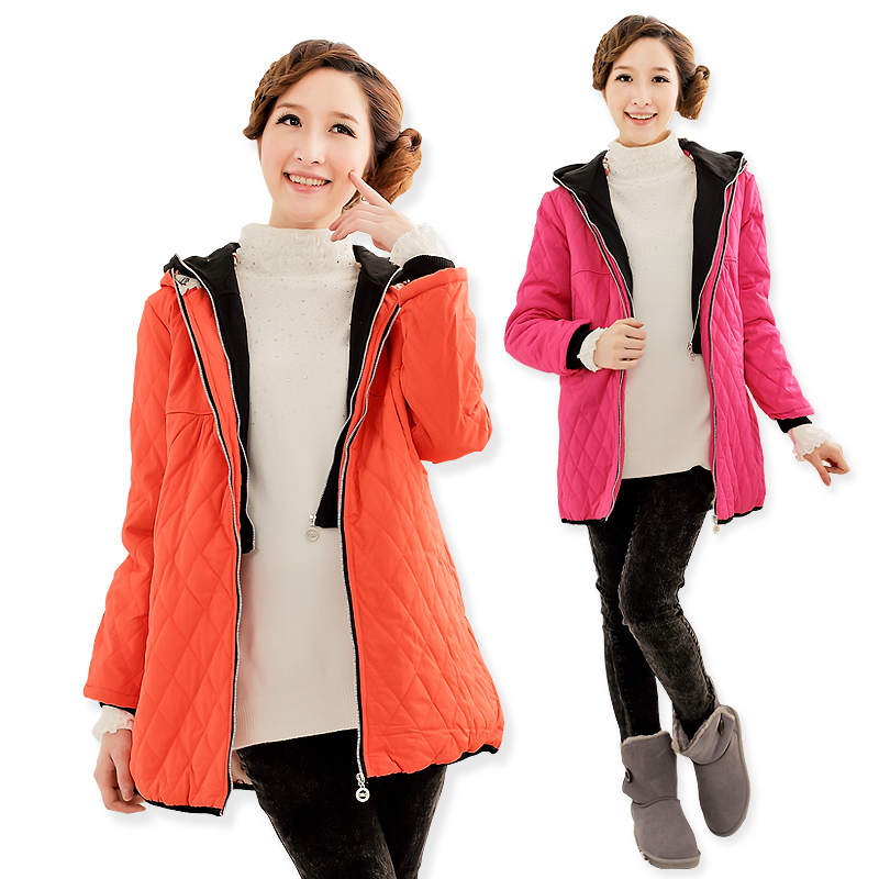 Piti consequential mommas solid color maternity clothing cotton-padded jacket maternity wadded jacket maternity outerwear