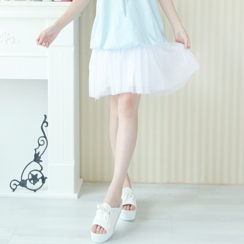 Piti house maternity clothing summer modal double layer yarn sweet spaghetti strap basic tulle dress slip 34347