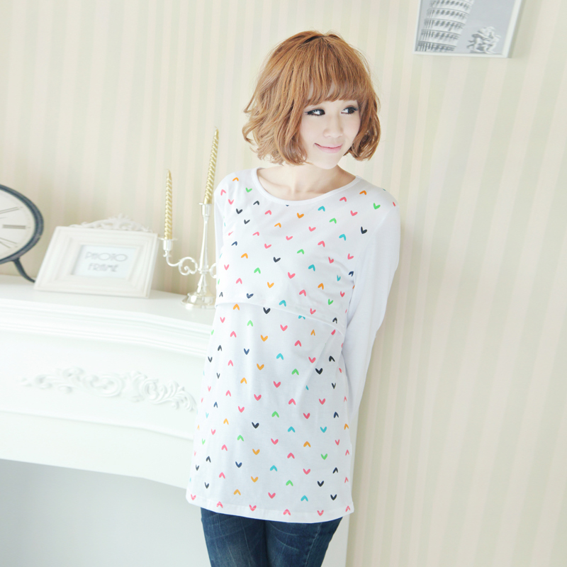 Piti house new arrival fashion autumn and winter maternity clothing nursing loading long-sleeve nursing top 62041