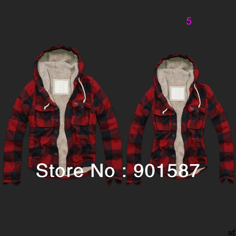 Plaid Lamb Wool Inside Lovers Winter Coat,Jacket,New Arrival Hoodie Sweatshirts Women men jackets Free shipping