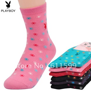 Playboy PLAYBOY quality wool women's  fashion colorpoint socks