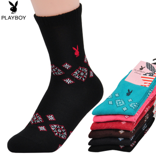 PLAYBOY quality wool women's socks fashionable casual antibiotic anti-odor