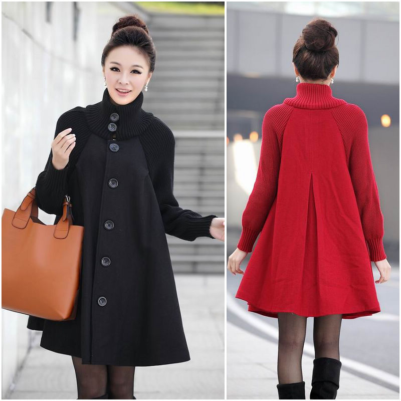Plus size ! 2012 women's loose mantissas trench wool coat wool woolen outerwear