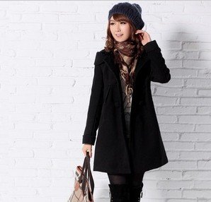Plus size 2013 Europe wind Fashion High-quality Women Double row buckles Dust coat Trench RED,GRAY,BLACK,COFFEE TJI8370B