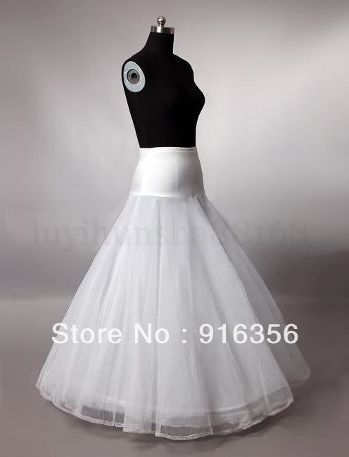 Plus Size A-Line 1-Hoop Wedding Petticoat Bridal Crinoline Underskirt Slip