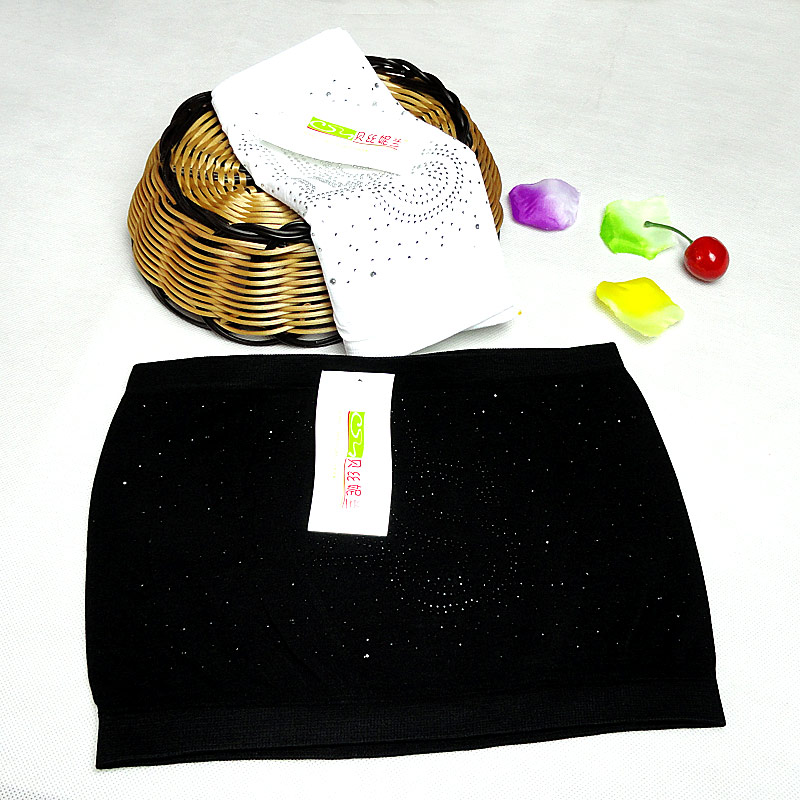 Plus size basic tube top bra underwear broadened all-match sexy high-elastic diamond decoration tube top