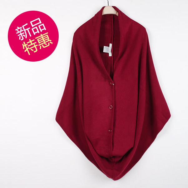 Plus size cape yarn sweater outerwear Large cloak female casual thermal thickening sweater