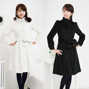 Plus size clothing thickening outerwear autumn and winter hot slim cashmere overcoat trench puerperal
