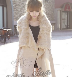 Plus size clothing winterisation thermal faux slim woolen trench overcoat female outerwear