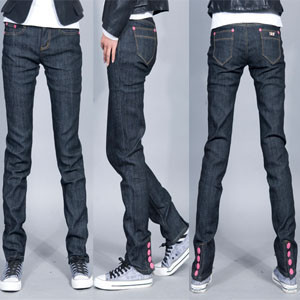 Plus size clothing women's jeans pencil pants skinny pants elastic casual pants