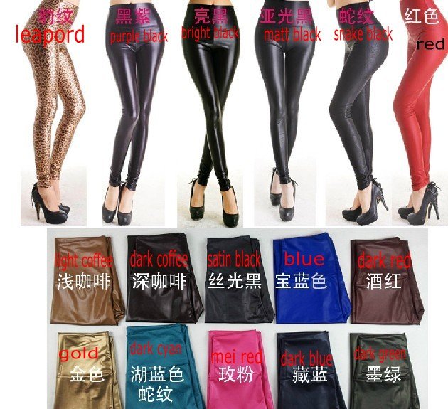 plus size faux leather high waist abdomen drawing legging tight pencil leather pants,ladies'fashion designer tight leather pants