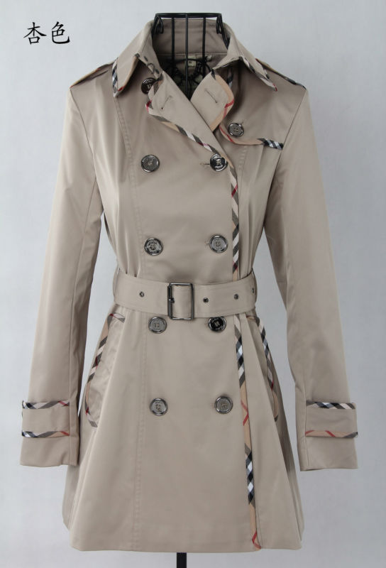 Plus Size Free shipping hot selling Classic Double Breasted Mid-Long Fashion Women's Trench Coat Wholesale Retail#Y81018