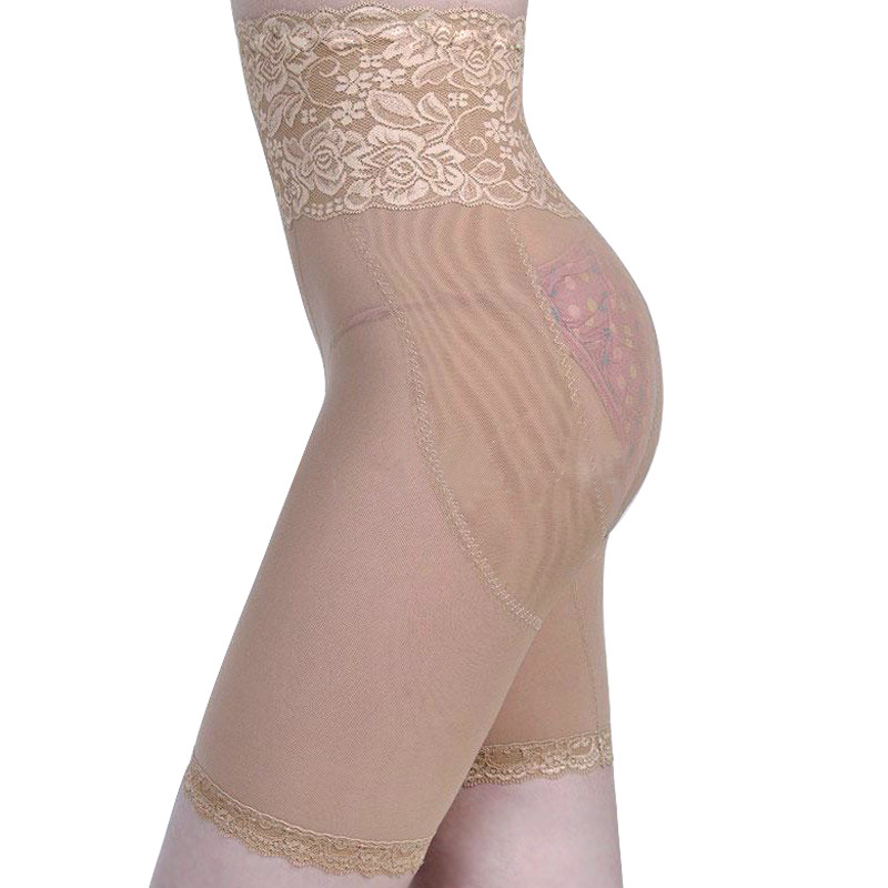 Plus size high waist abdomen pants lace drawing plastic high waist thin leg pants abdomen drawing butt-lifting seamless abdomen