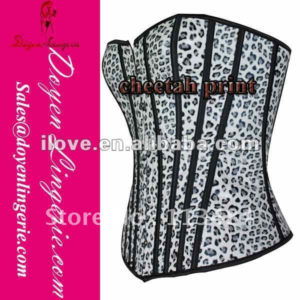 Plus Size Leopard Corset Bustier Wholesale And Retail with T-thong