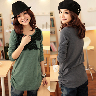 Plus size plus size maternity clothing autumn maternity top basic shirt t-shirt