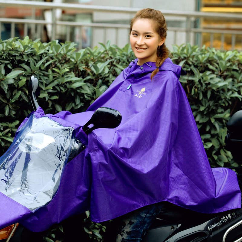 Plus size thickening fashion motorcycle raincoat poncho oxford fabric transparent poncho yzl-0130