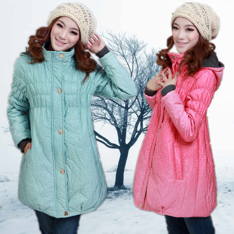 Plus size thickening maternity wadded jacket winter fashion maternity top autumn and winter cotton-padded jacket cardigan