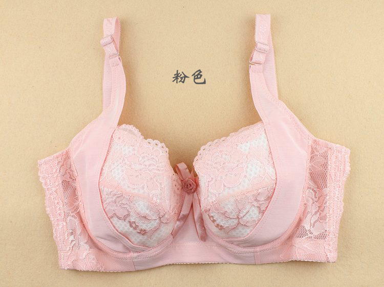 Plus size underwear large cup sponge thin cup f cup general adjustable side gathering push up bra