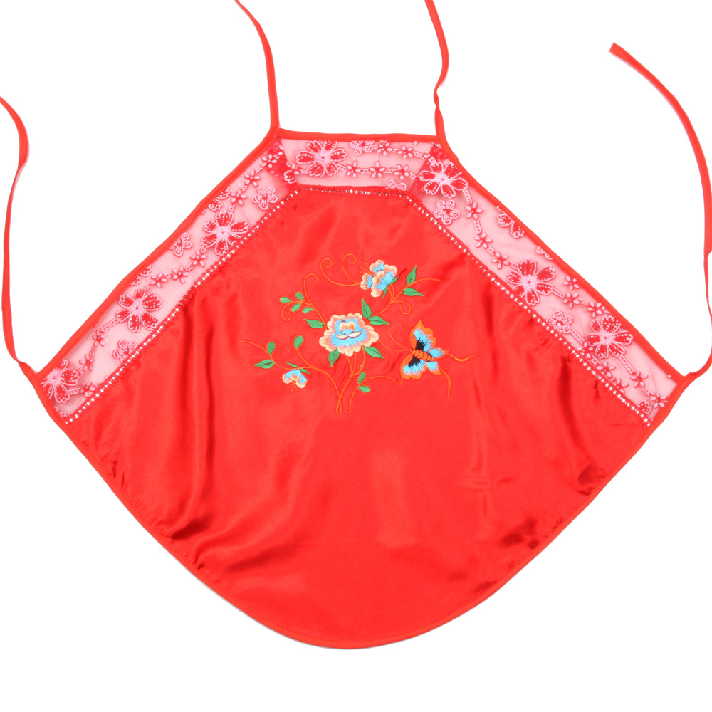 Plus size vintage apron underwear the temptation to cross stitch flower embroidered 0847 women's fashion