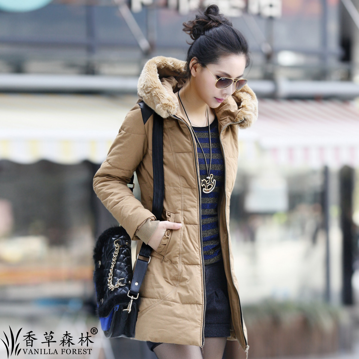 Plus size wadded jacket women's olive medium-long overcoat female cotton-padded jacket female cotton-padded jacket female herb