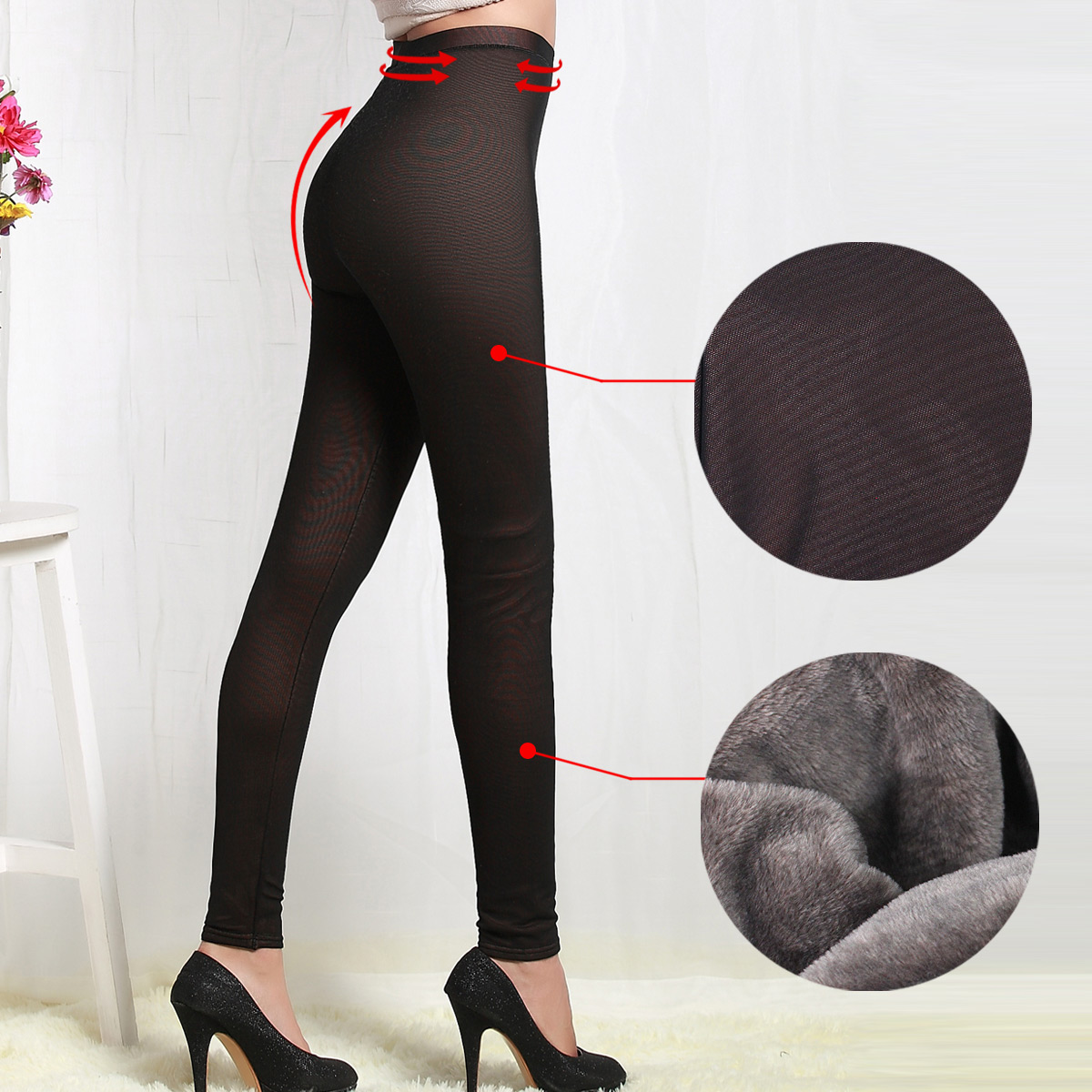 Plus velvet thickening meat thickening plus velvet warm pants legging long johns sk86