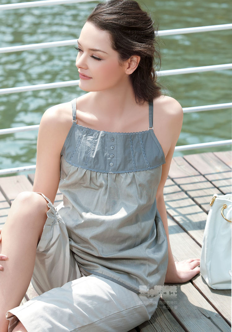 Poem mommas spring and summer maternity clothing maternity radiation-resistant silver fiber radiation-resistant spaghetti strap