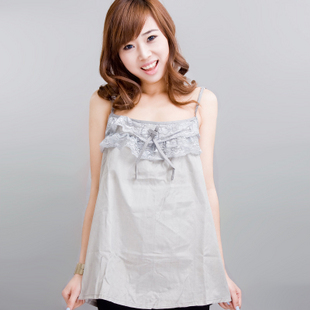 Poem mommas spring and summer maternity clothing maternity radiation-resistant silver fiber radiation-resistant spaghetti strap