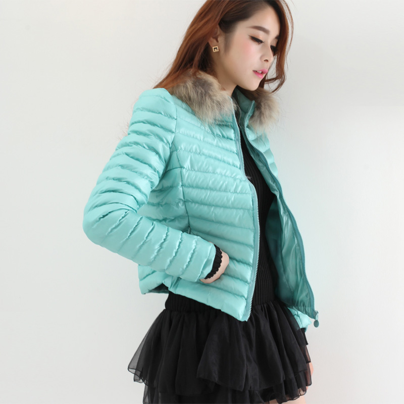 Pomeloes clothing 2012 winter new arrival stand collar wool long-sleeve down cotton-padded jacket zipper outerwear ac683