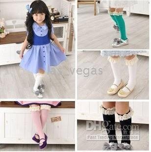 POPKID baby stockings Girls knee high socks cotton girl hose socks Baby girl stocking soxiris-