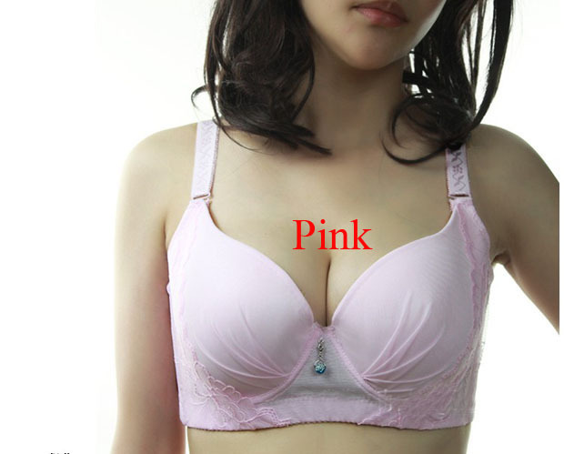 Popular Adjustable gather bra detachable shoulder straps Four -breasted Bra #4807
