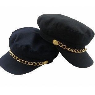 Popular navy style hat summer of chain fashion cap newsboy cap a10060