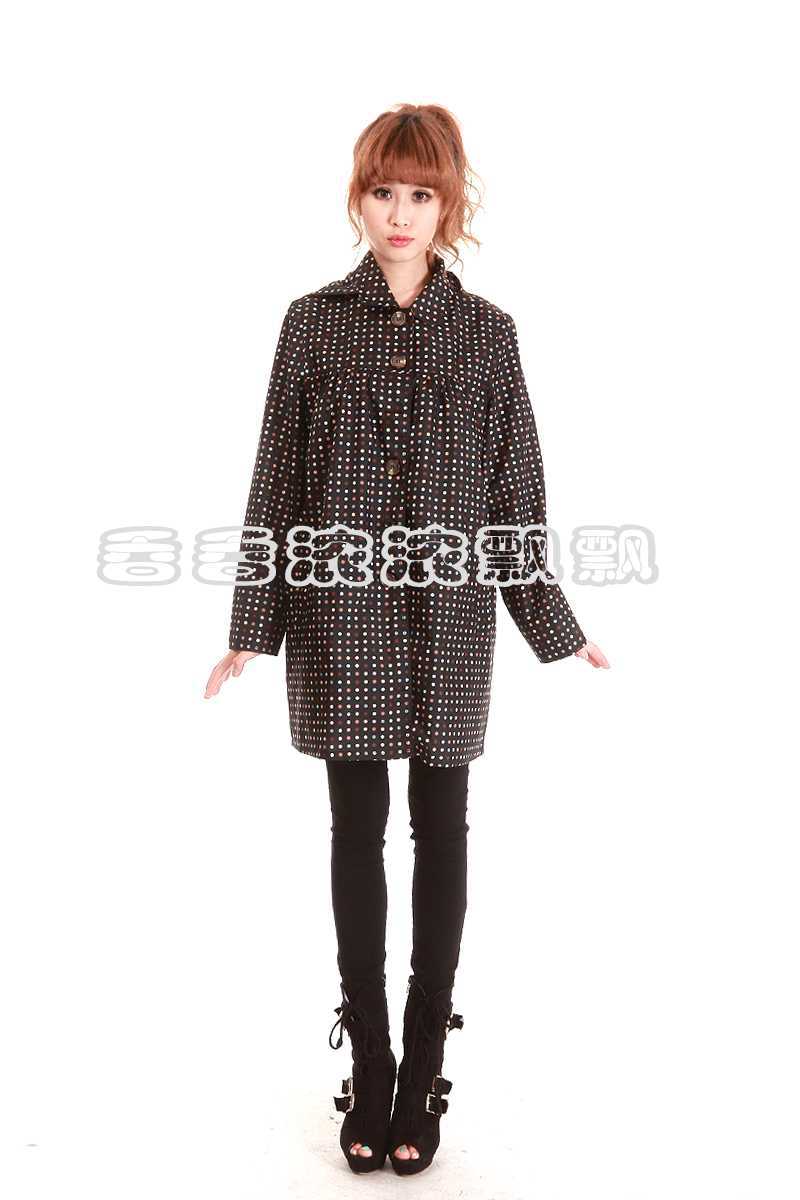 Popular new arrival colorful fashion round dot raincoat trench dry black 1002