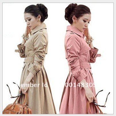 Popular Trench Coats Women Not hooded trench coat for women Stylish double-breasted womens coats