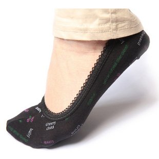 Practical English pattern invisible socks boat socks, floor socks