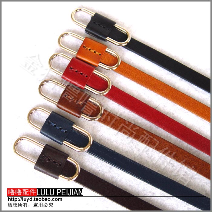 Prepuce sweet candy color buckle fashion cowhide strap women's strap genuine leather belt decoration