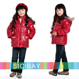Pretty Girl Warm Coats Kids Winter Padded Jackets,Free Shipping  K0333