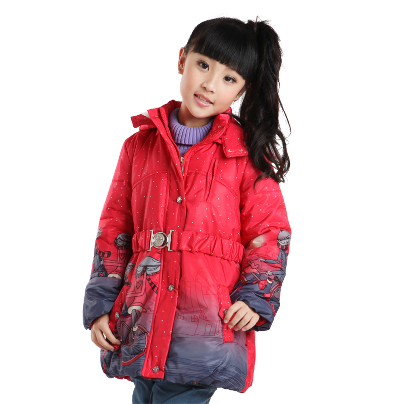Primary school students female wadded jacket female child cotton-padded jacket winter outerwear 8-9-1011 - 12