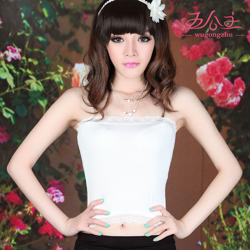 Princess basic modal lace tube top tube top around the chest long design plus size