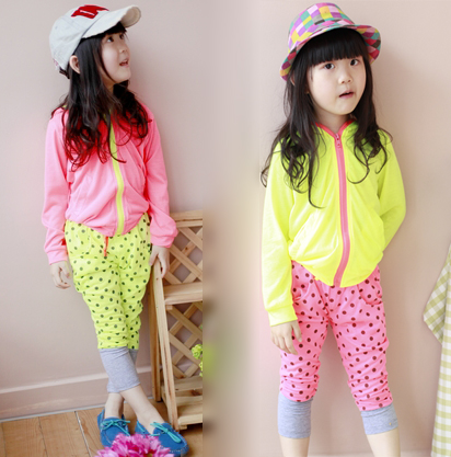 Princess children's clothing female child 2013 spring zipper with a hood cartoon outerwear air conditioning shirt solid color