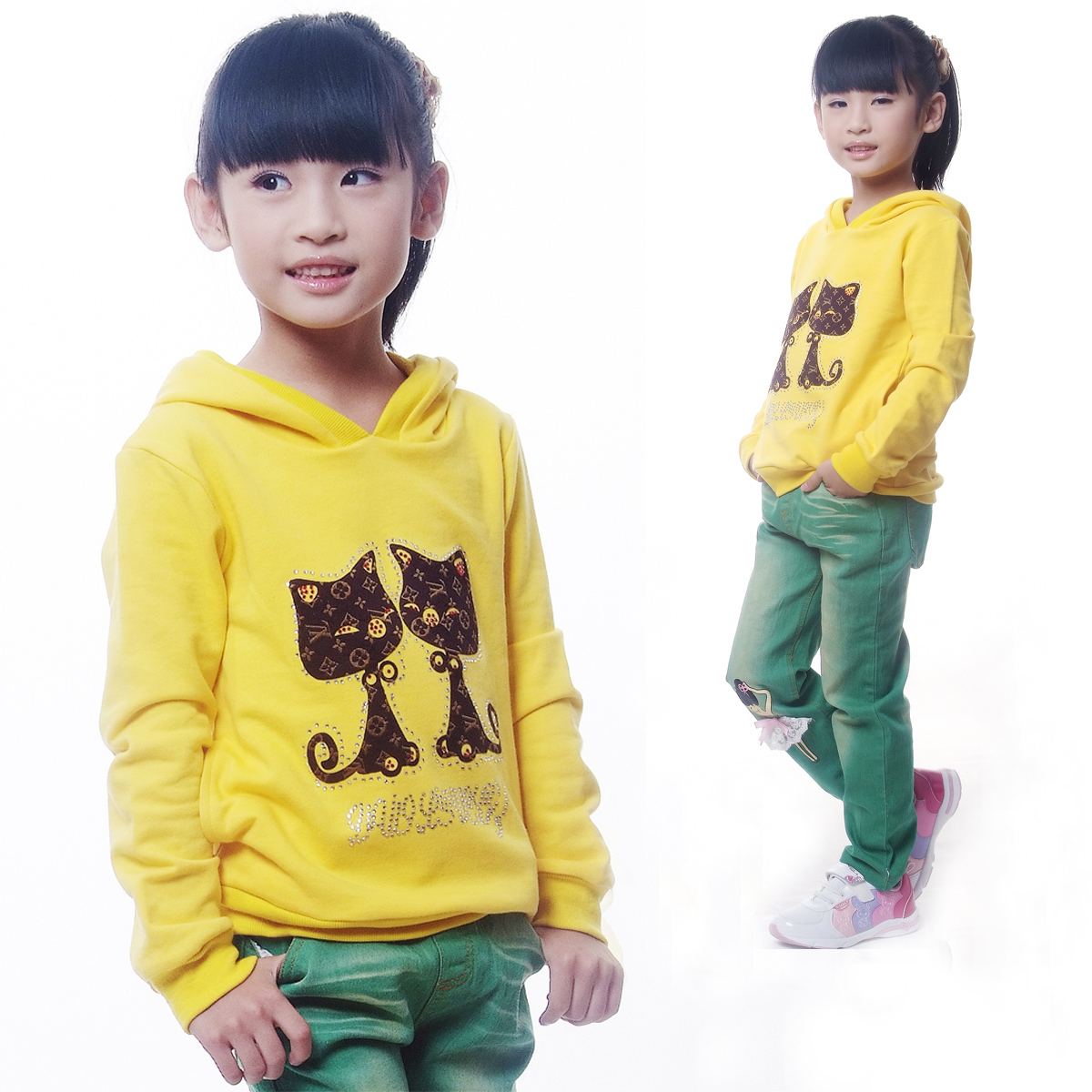 Princess children's clothing female child autumn and winter 2012 child 100% cotton casual sweatshirt