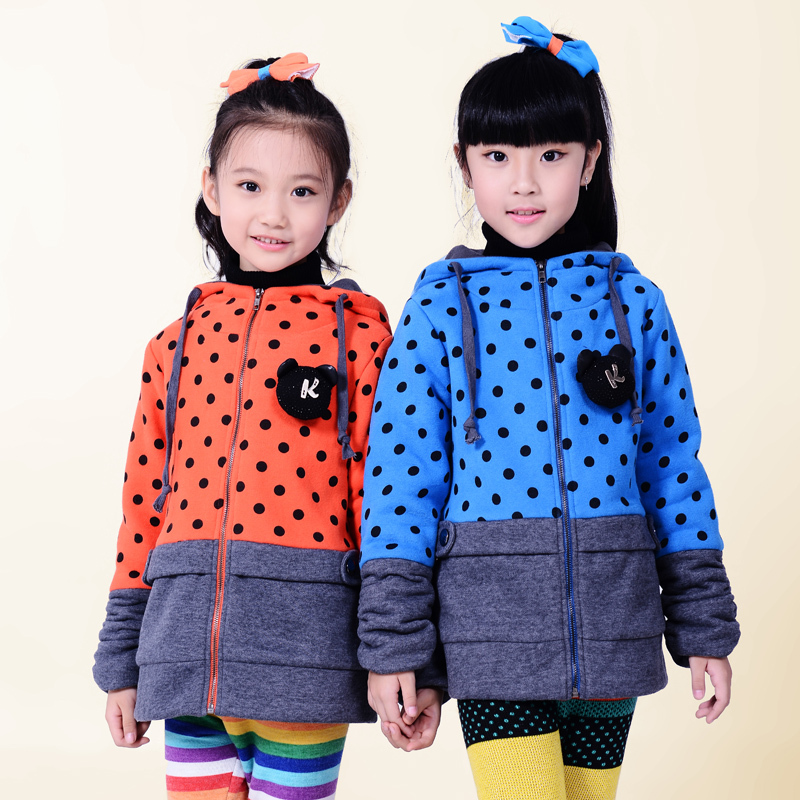 Princess children's clothing female child spring 2013 child fashion patchwork with a hood sweatshirt outerwear
