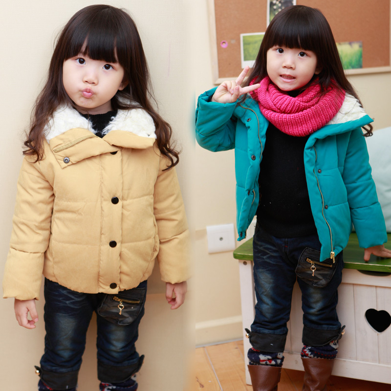Princess children's clothing female child wadded jacket outerwear female child cotton-padded jacket 2012 110605