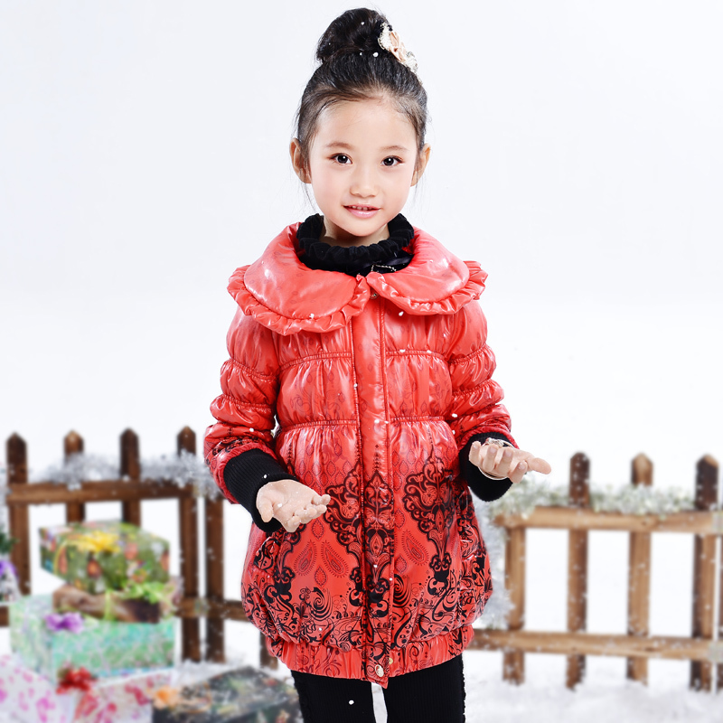 Princess children's clothing female child wadded jacket outerwear winter 2013 child wadded jacket large female child