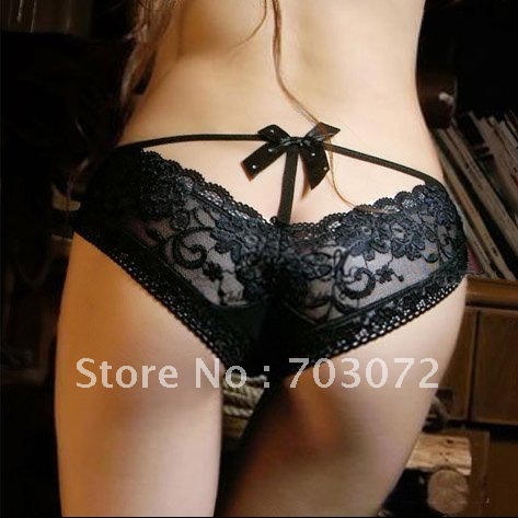 Princess lace diamond bow Women's Sexy underwear underwear exposed thigh V briefs 100pcs/lot Free Shipping